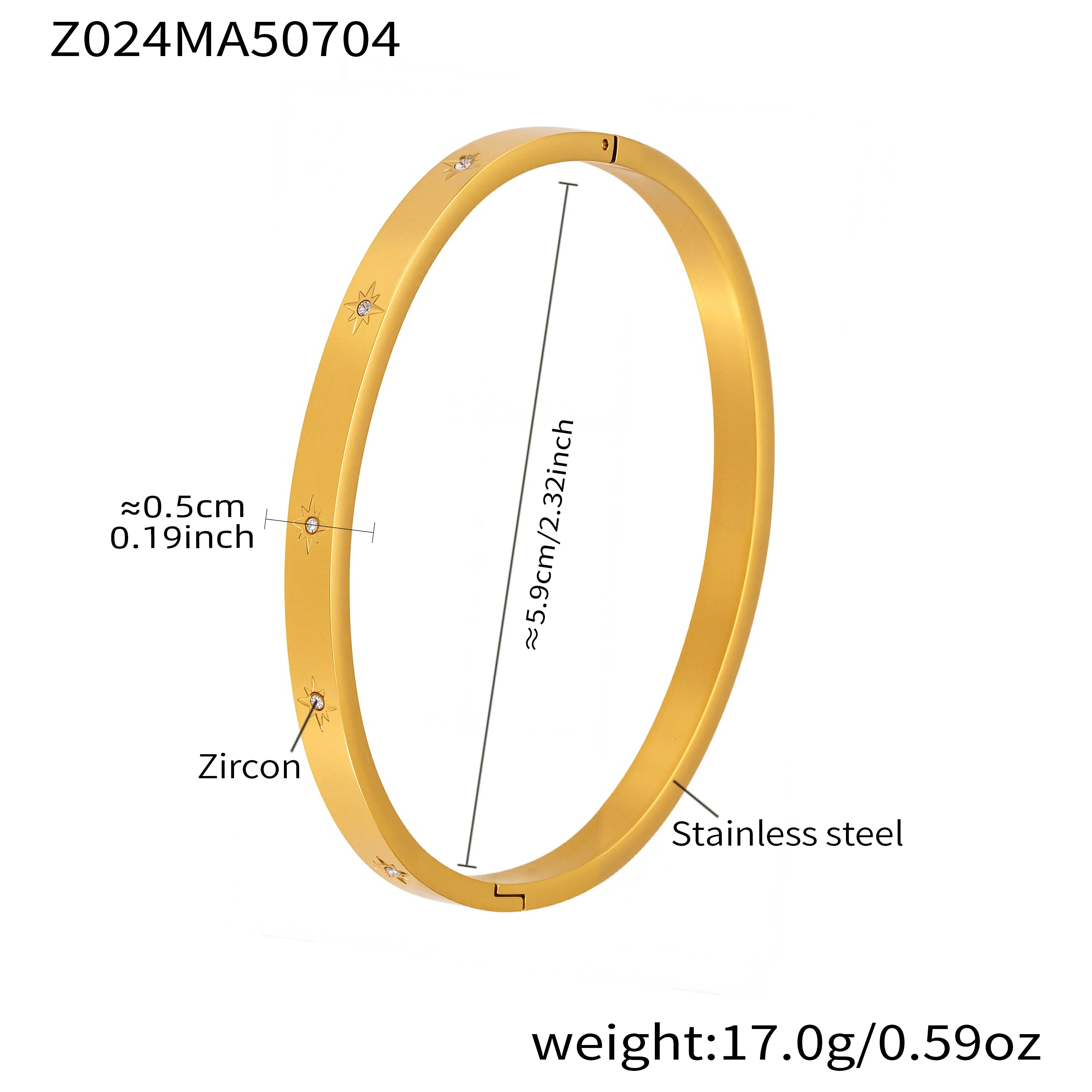 Pulseira Zircônia Cravejada Dourada - Luxo Premium