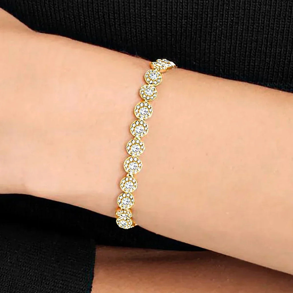 High Quality Women's Classic Happiness Diamond Round Crystal Necklace Set S925 Silver Gorgeous Una Angelic Series Jewelry Set