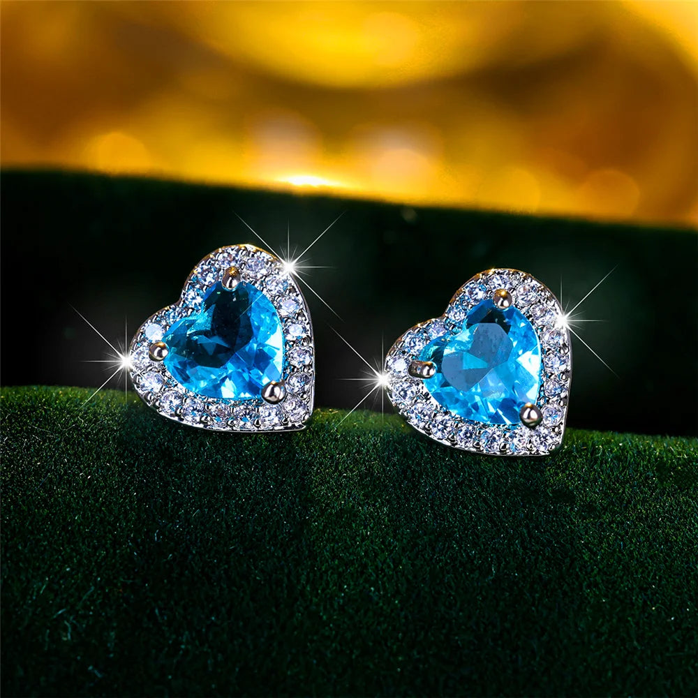 Brincos Pequenos Coração Coloridos - 5 Cores Disponíveis