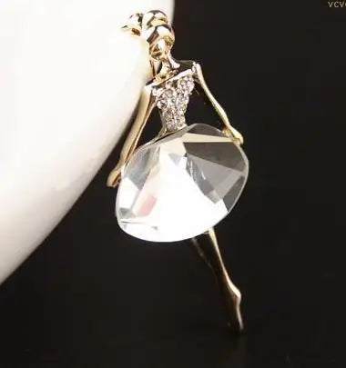 Fashion Crystal Brooch Broches Jewelry Brooches For Women Cute Pins Brooch Enamel Pin Wholesale Fashion Ballet Girl
