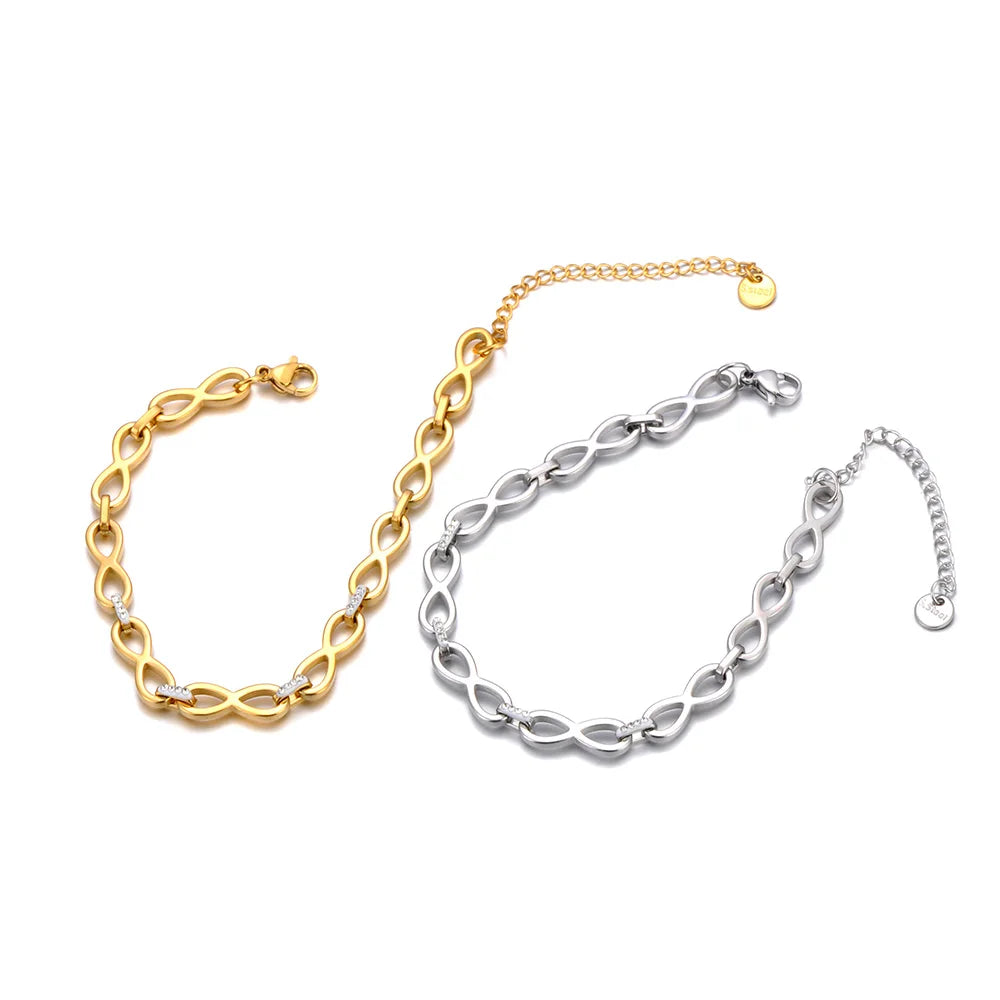 Pulseira Infinito Eterno Dourada - À Prova D'água