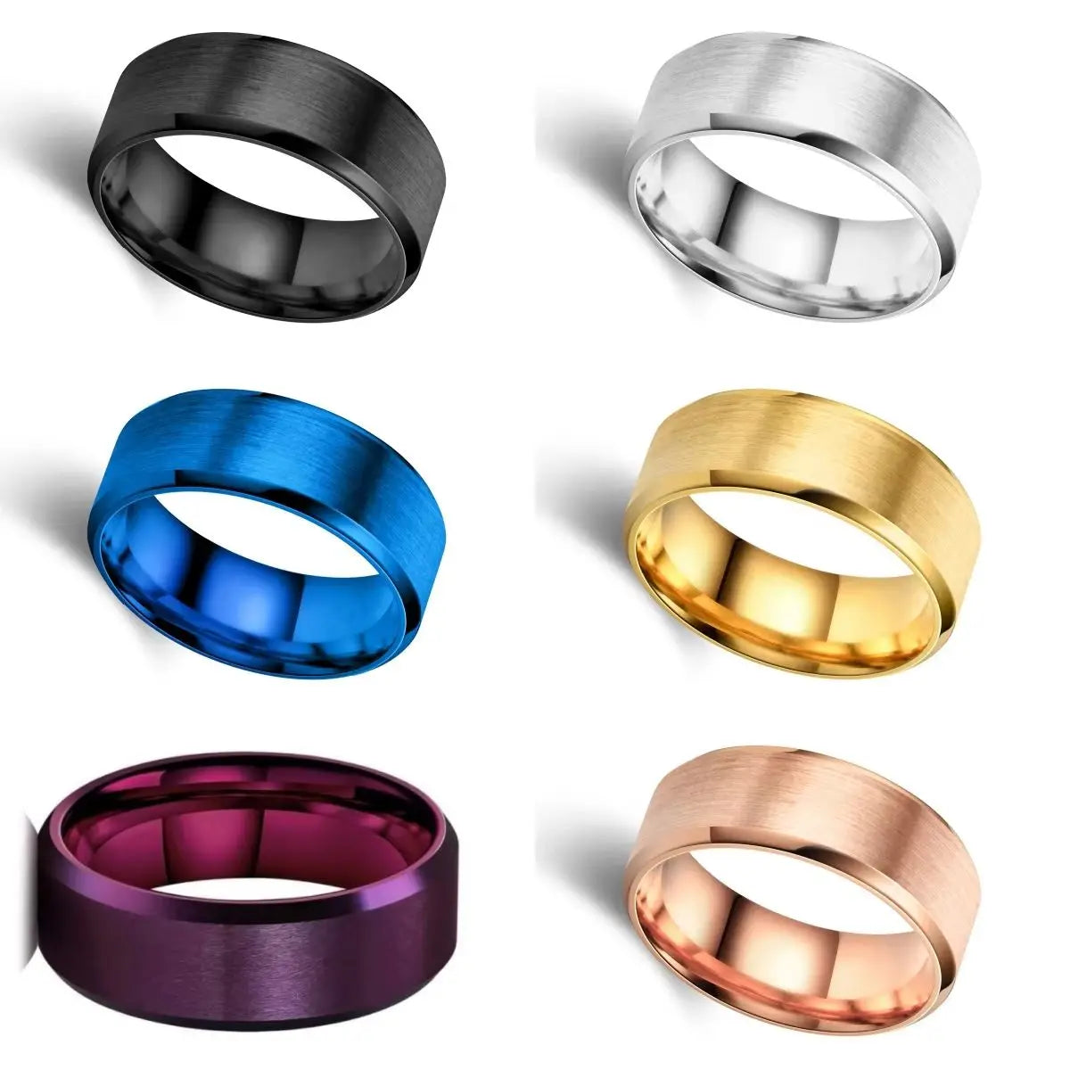 Classic 8mm Tungsten Ring for Men And Women Surface Brushed Stainless Steel Wedding Band Couple's Jewelry Accessory