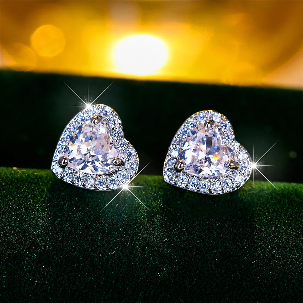 Brincos Pequenos Coração Coloridos - 5 Cores Disponíveis