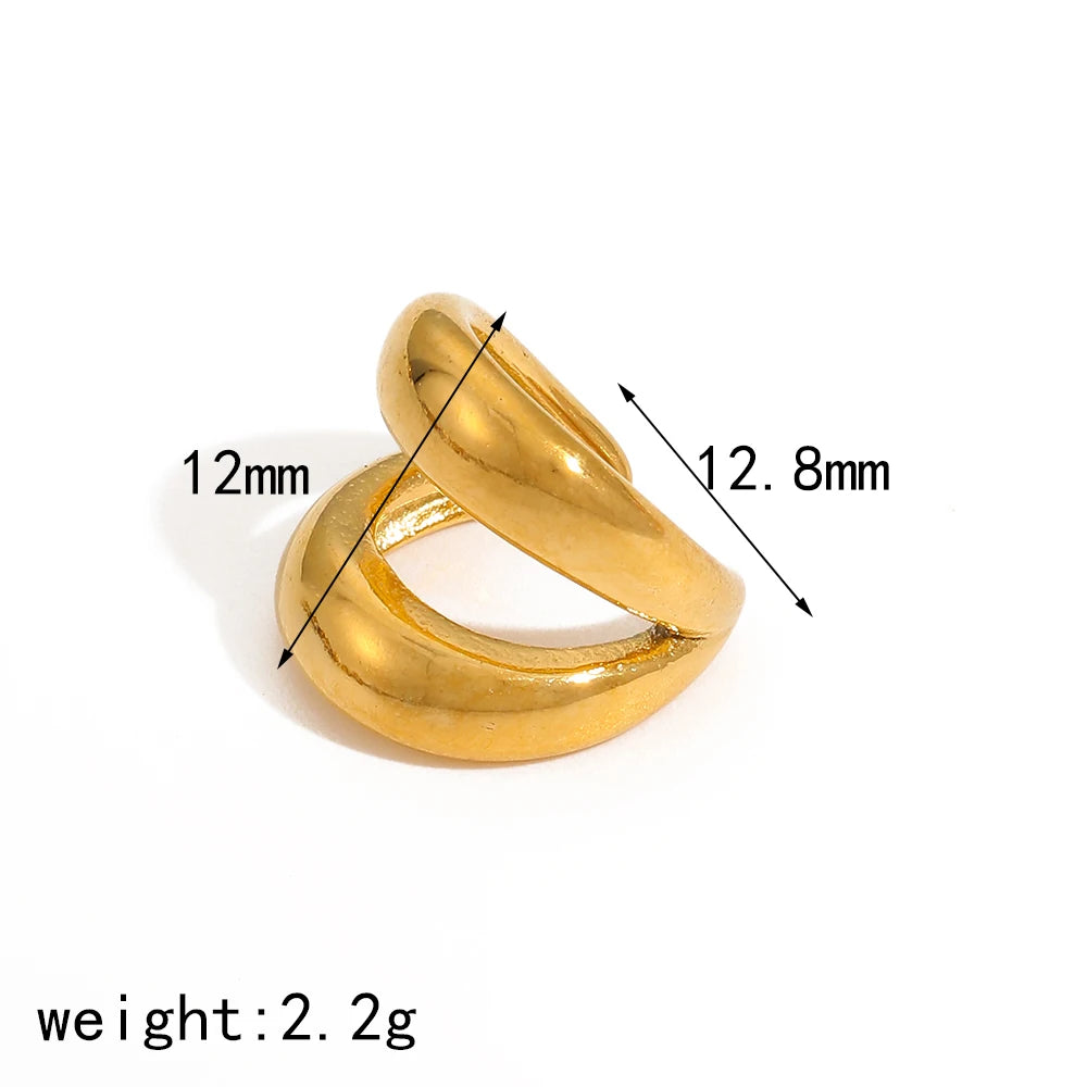 Ear Cuff Multicamadas Dourado - Estilo Moderno
