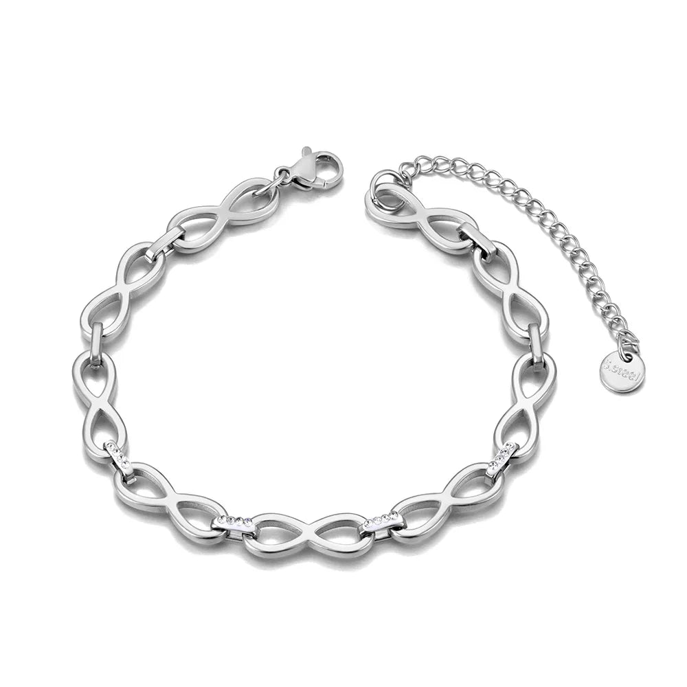 Pulseira Infinito Eterno Dourada - À Prova D'água