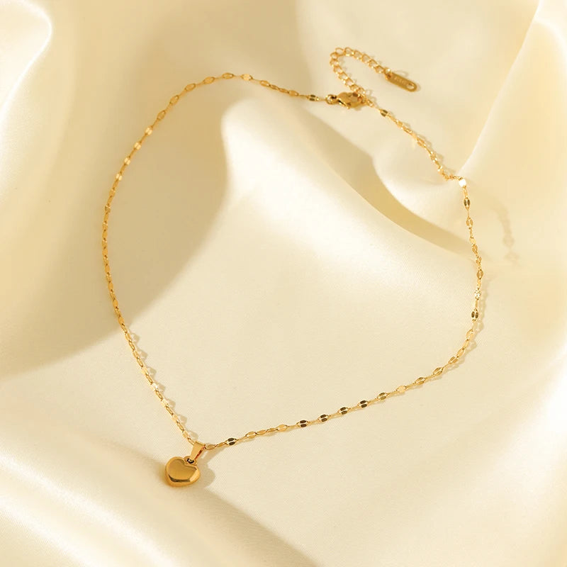 Conjunto Coração Elegante - Colar, Pulseira e Brincos