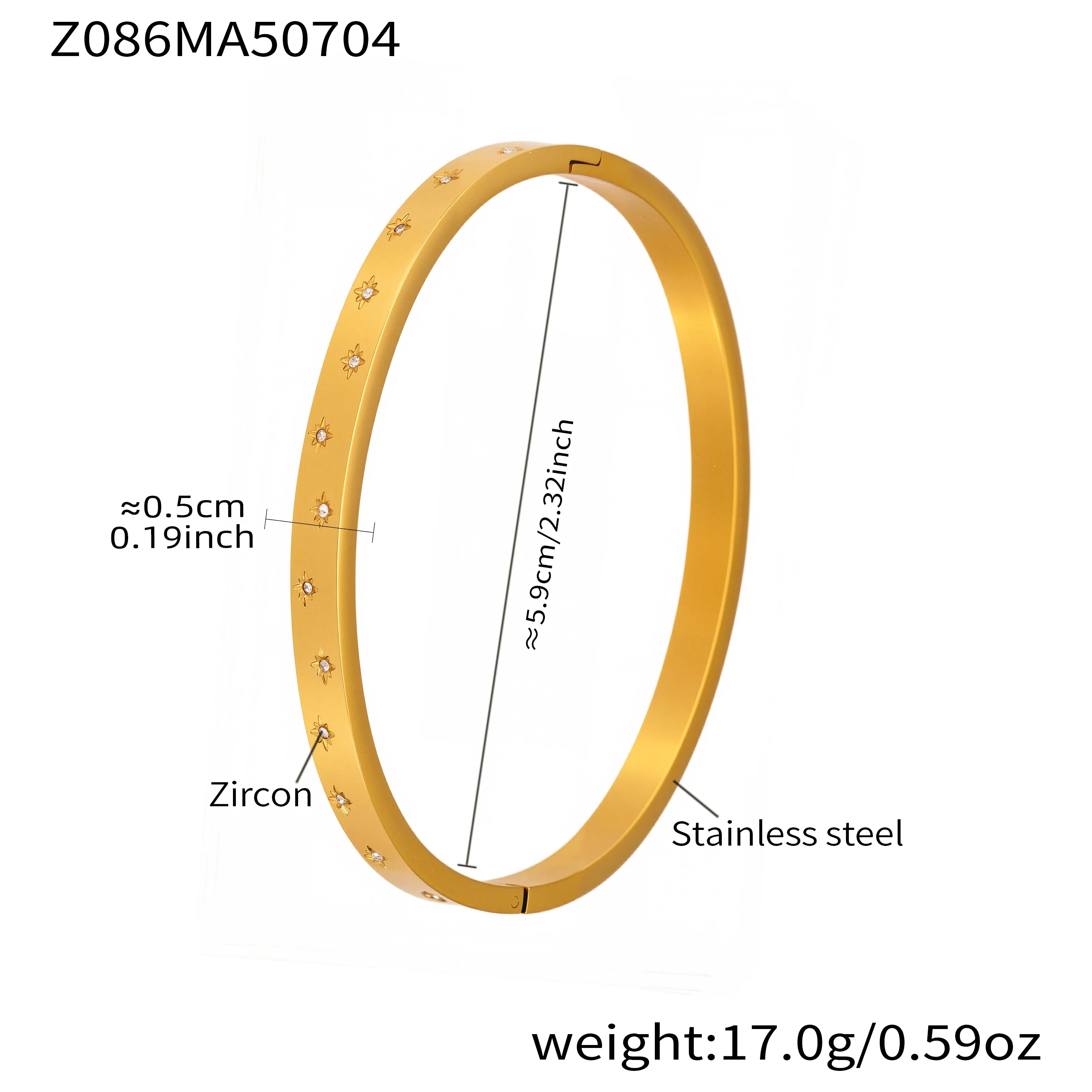 Pulseira Zircônia Cravejada Dourada - Luxo Premium