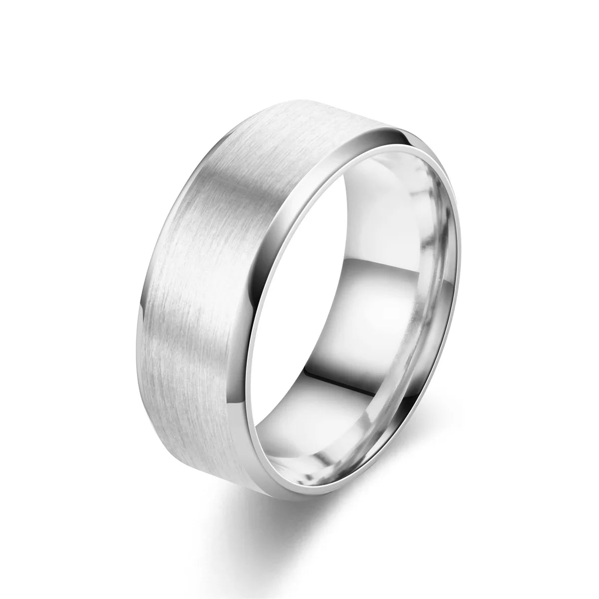 Classic 8mm Tungsten Ring for Men And Women Surface Brushed Stainless Steel Wedding Band Couple's Jewelry Accessory
